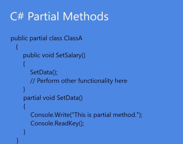 Partial Methods In C
